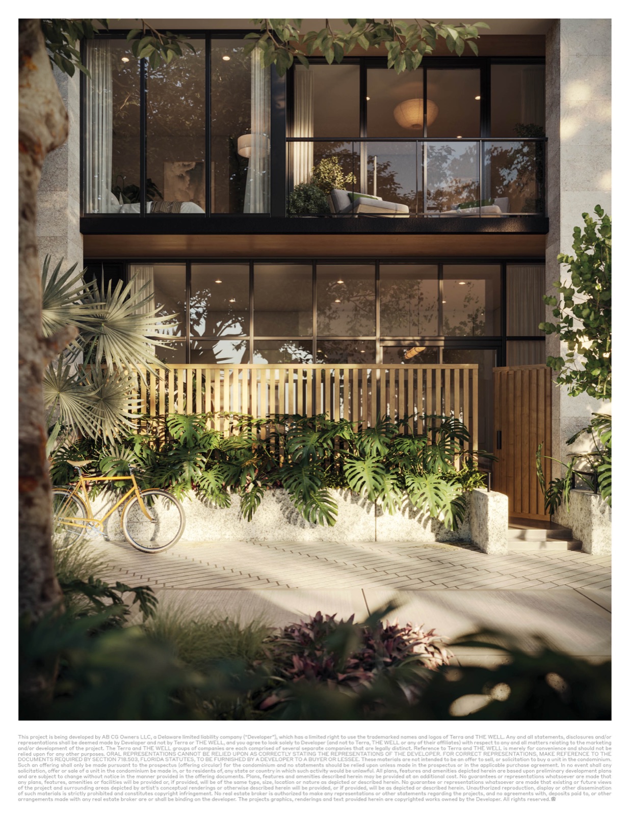 Townhome at THE WELL Coconut Grove — walk-up street access with private garden entry.